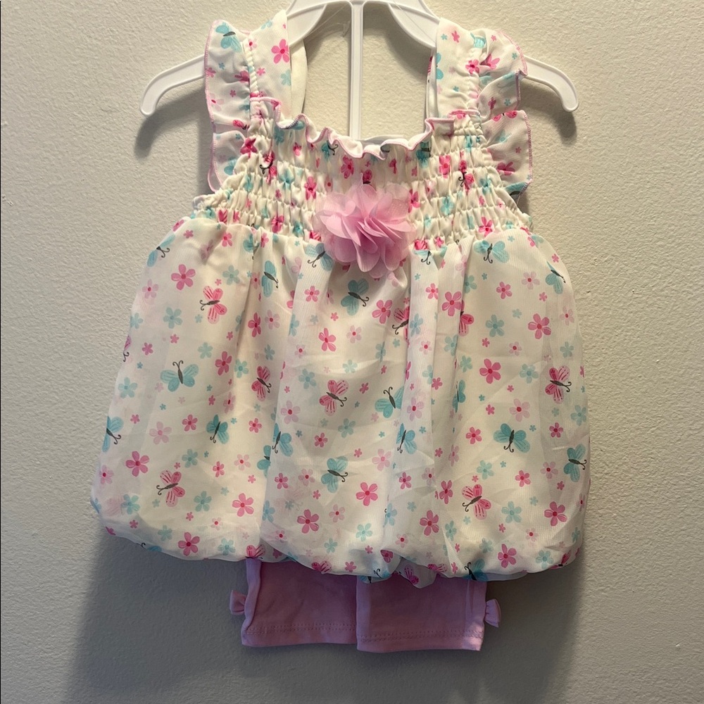 Floral Baby bubble with Pink Accents